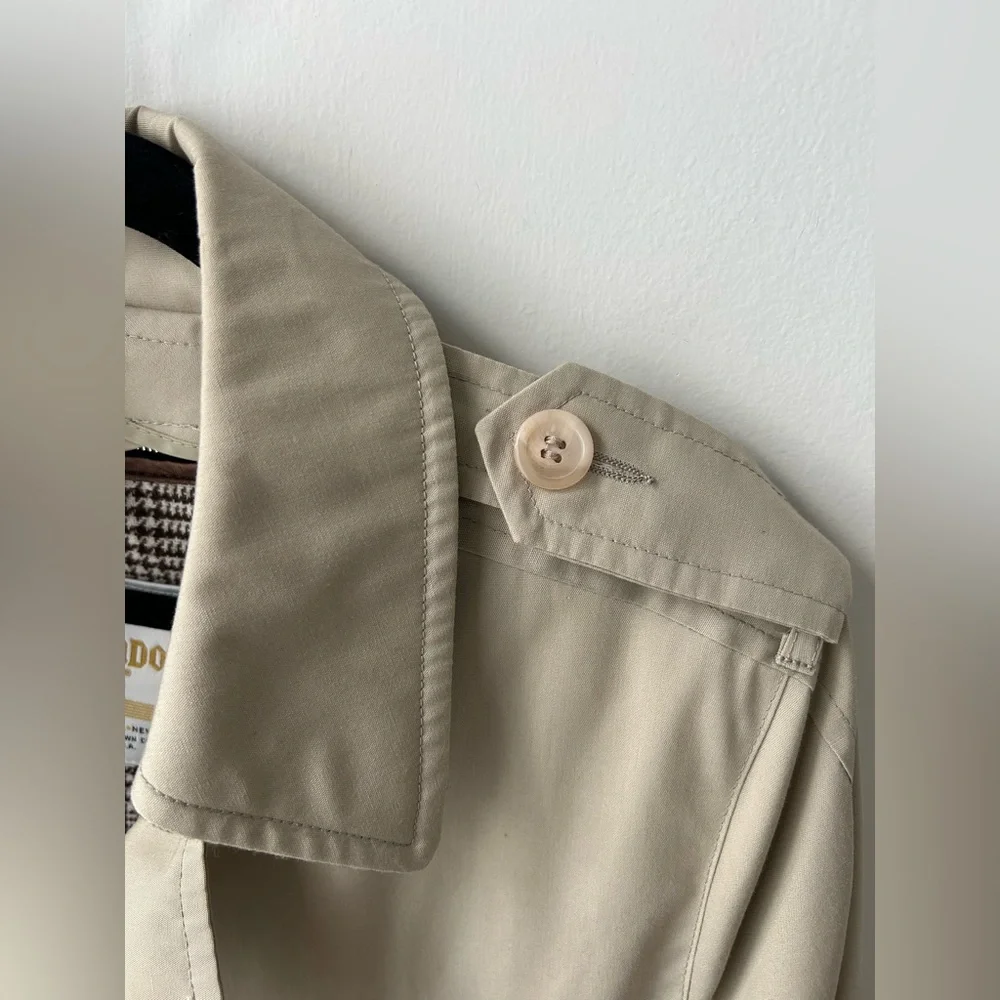London Fog classic removable liner tan trench coat - Picture 8 of 13